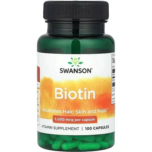 Биотин Swanson Biotin 5000 mcg 100 caps (1086-100-17-9652087-20)