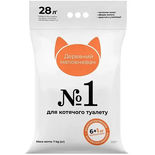 Древесный наполнитель №1, 6+1кг - фото 1