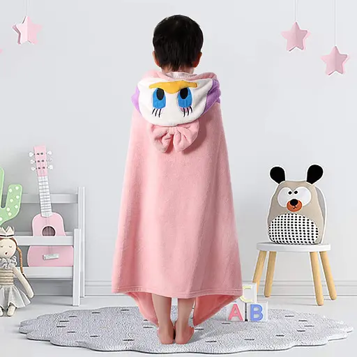 Рушник для дітей Куточок Качка Поночка Рожевий 140х70 см - фото 2