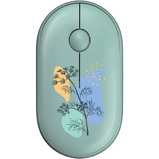 Бездротова миша 2E MF300 FLORA:DILL Silent WL BT, зелений (2E-MF300WFLORAGN) - фото 1