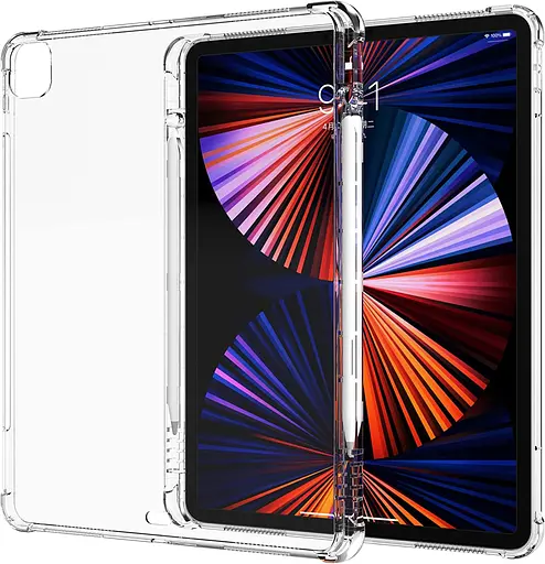 Чехол-накладка CDK для Apple iPad Pro 12.9" 3gen 2018 Silicone Corner Air Bag cлот cтилус (015057) clear - фото 2