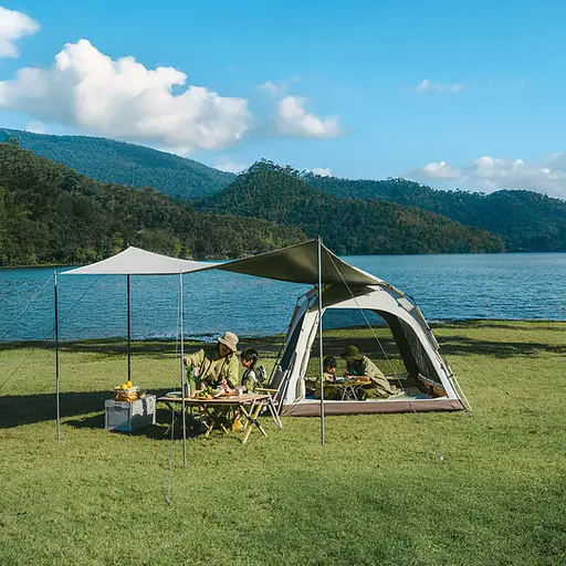 Намет Naturehike Ango CNK2550WS010 L тримісний автоматичний із тентом сірий - фото 8