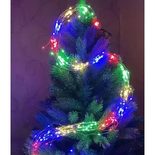 Новогодняя конусная гирлянда 2 м 20 нитей 400 LED лампочек Цветная - фото 1