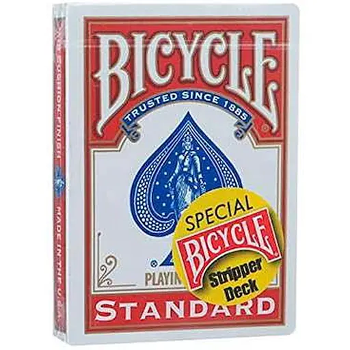 Карти для фокусів United States Playing Card Company Bicycle Stripper deck (конусна колода) (red blue) (59854) - фото 1