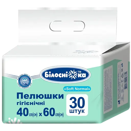 Пелюшки гігієнічні Білосніжка Soft Normal 40 х 60 см 60 шт (2 уп. х 30 шт.) - фото 2