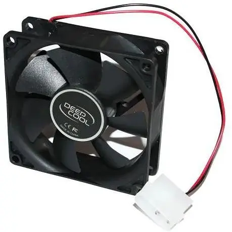Вентилятор 80 мм DeepCool XFAN 80 чорний 80х80х25 мм 1800 об/хв 20.3 дБ Molex гідродинамічний підшипник (DP-FDC-XF80) - фото 1