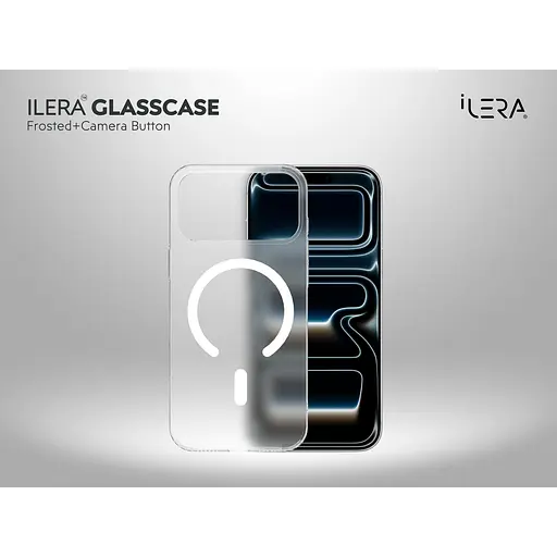 Чохол iLera GlassCase + Camera Button with MagSafe для Apple iPhone 17 Pro Frosted iLGlCFrCb17Pr (150413) - фото 6