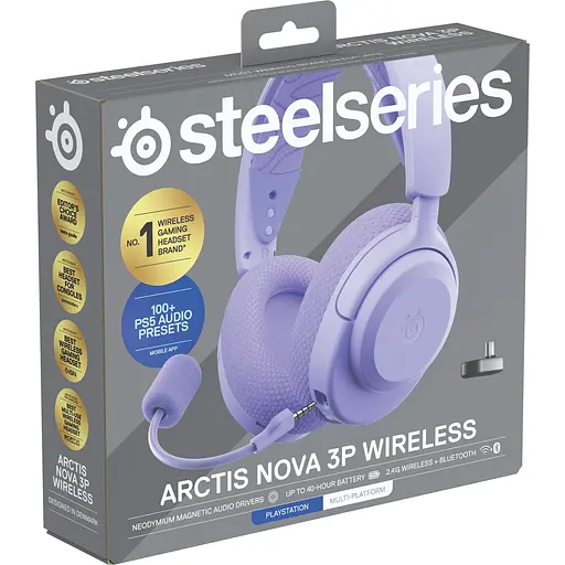 Навушники ігрові SteelSeries Arctis Nova 3P Wireless for Playstation Lavender (61692) [143297] - фото 5