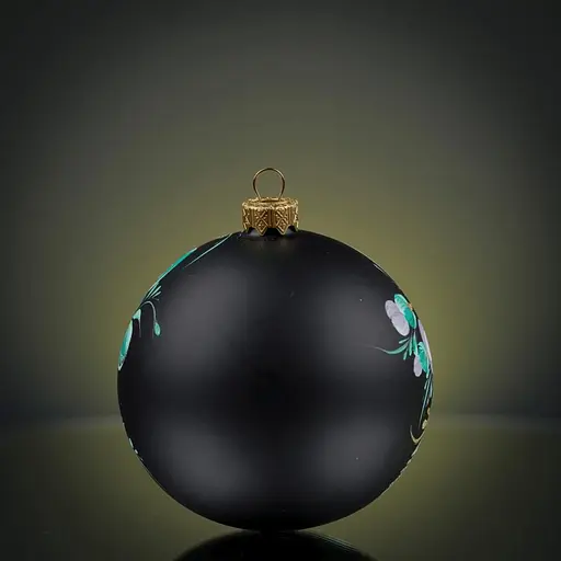 Ялинкова прикраса Різдвяні історії Петриківка квіткова фантазія куля скло (4820001179736) - фото 3