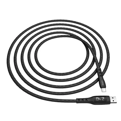 Кабель Hoco Type-C Sentinel Timeing Display S6, 120 см 3 Аи чорний