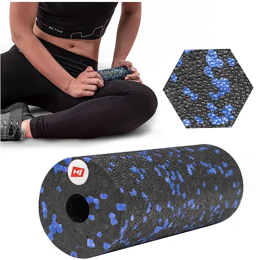 Мини массажный ролик (валик, роллер) Hop-Sport EPP 15см HS-P015YG черно-синий - фото 7