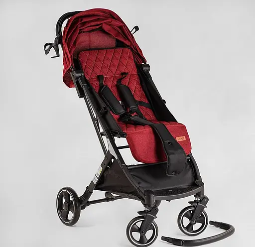 Прогулянкова дитяча коляска Joy Comfort L-52304 зі сталевою рамою, футкавером та підсклянником - фото 4