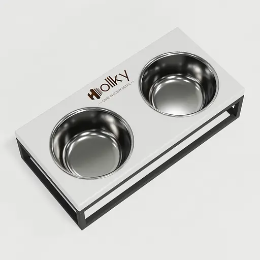 Hollky Base S — миски на підставці для маленьких собак та котів (2 × 0,45 л) - фото 9