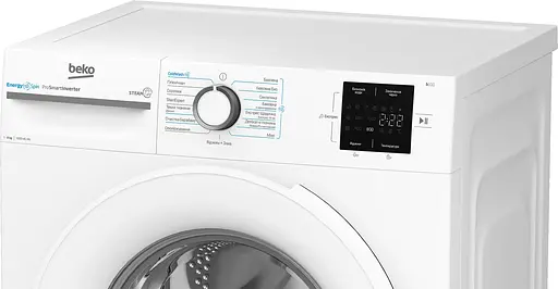 Стиральная машина Beko фронтальная 8 кг 1000 A+++ (-10%) 55 см дисплей инвертор ПАВ белый - фото 7