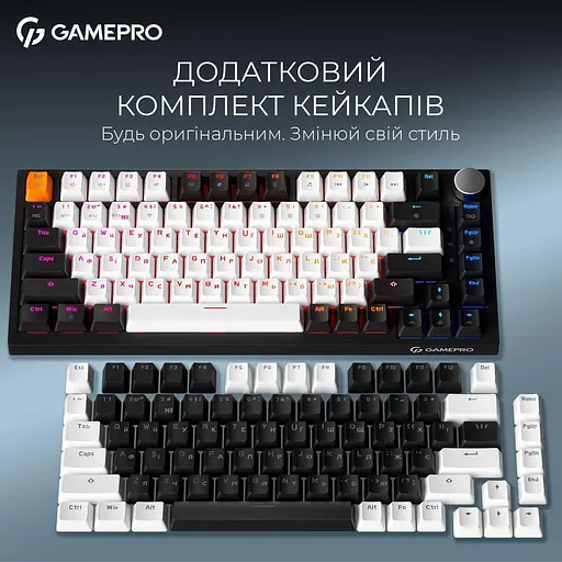 Клавіатура GamePro Asgard Valhalla 75% Exploded QLAB Orange Switches (MK160B Pro) - фото 10