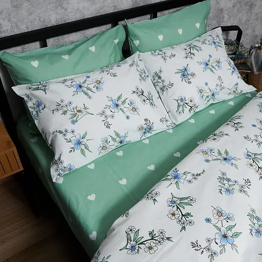 Комплект постільної білизни Moon&Star Бязь Gold Люкс Spring Harmony Євро 200х220 наволочки 2х50х70 - фото 5