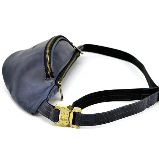 Чоловіча шкіряна сумка на пояс TARWA 14х36х8 см sum0026017 - фото 3