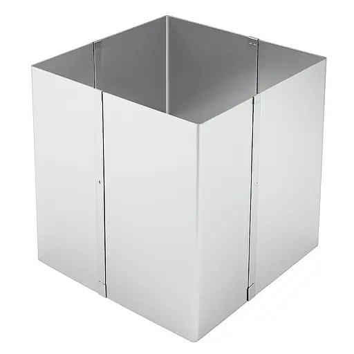 Набір із 6 розсувних квадратних форм для випікання та збирання тортів (квадрат для торта) 15-28 см різної висоти, Master Class Сірий 87135 - фото 4