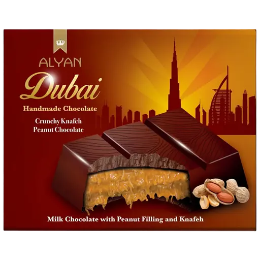 Дубайський шоколад Alyan Dubai Peanut з арахісовою пастою 100 г - фото 1