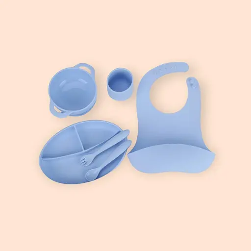 Набор силиконовой посуды для прикорма детей, 6 предметов, SKY - фото 1