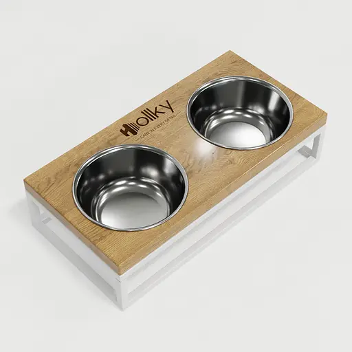 Hollky Base S — миски на підставці для маленьких собак та котів (2 × 0,45 л) - фото 7