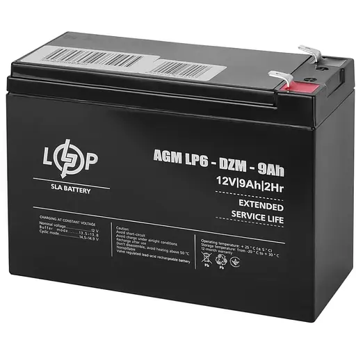 Аккумулятор LogicPower LP 6-DZM-9 Ah тяговый свинцово-кислотный (LP12654) - фото 4