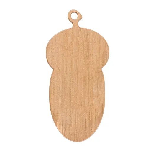 Доска кухонная разделочная деревянная из бука в форме желудя 39х19 см, Woodly Бежевый 86493 - фото 1