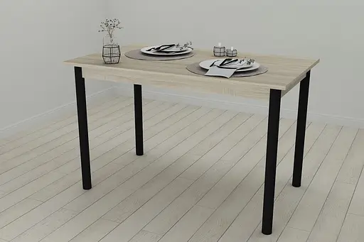 Стіл кухонний Ferrum-decor Беніта 75x120x70 Чорний ДСП Сонома 16мм (FRD-106282) - фото 2