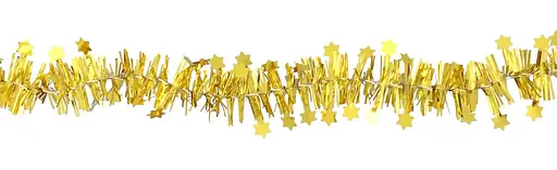 Мишура декоративная Chomik со звездами золотистая 7 м (GIF3331) - фото 2
