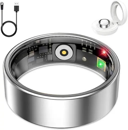 Фитнес кольцо серебристое №9