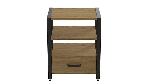 Тумба універсальна Ferrum-decor Вів'єн 1/1 50x41x40 чорний ДСП Дуб Артізан 16мм (FRD-104141) - фото 3