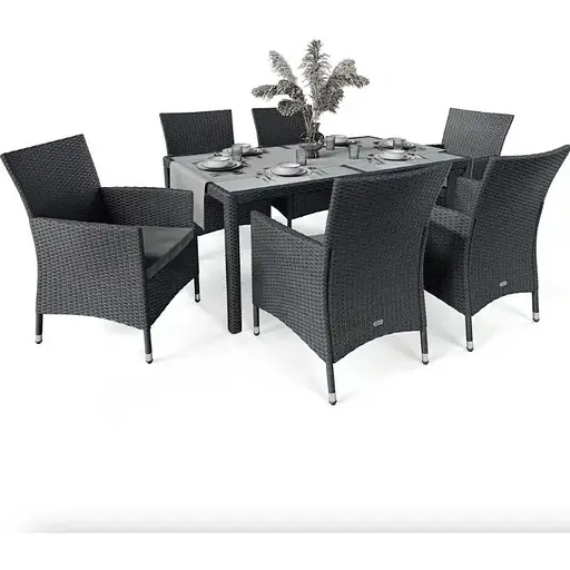 Садові меблі Di Volio Verona 6+1 сірий/сірий