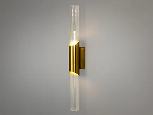 Настінне бра лофт F3763A золото дві лампи скло - фото 1