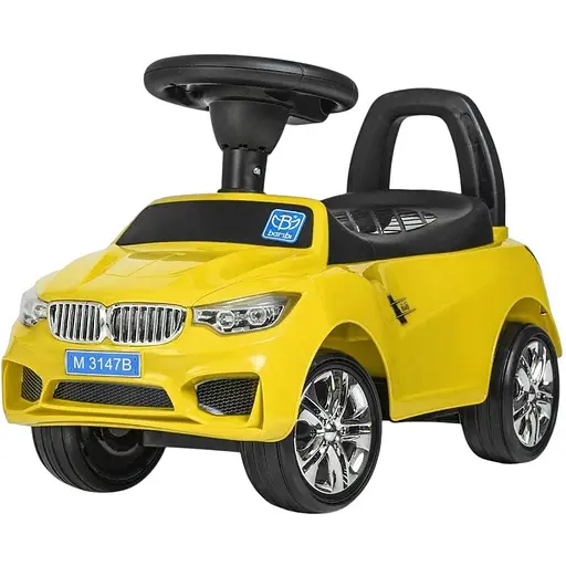 Дитяча каталка-толокар Bambi Racer з музикою та світлом жовта (M 3147B-6)