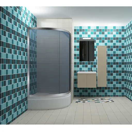 Душова кабіна Eger Csardas 95x95 на середньому піддоні 599-512, тонований, хром - фото 3