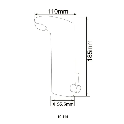 Змішувач сенсорний для умивальника HOTEC 19.114-DC/AC - фото 4