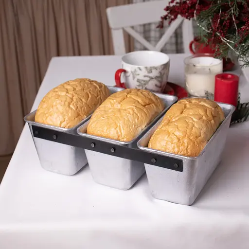 Форма хлібна алюмінієва для випікання хліба цеглинка Л7 на 3 секції (36х21х11 см), Полімет 81320 - фото 5