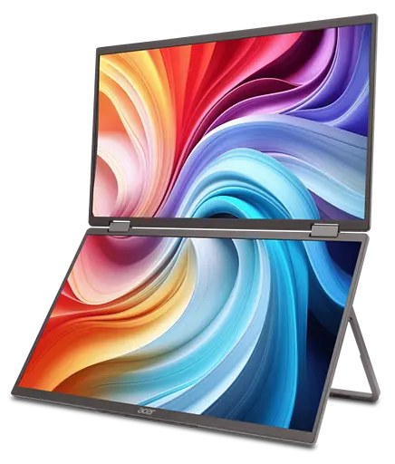 Монiтор 15.6" Acer Dual Portable PD163QTbmiuux (UM.ZP3EE.011) Black - фото 7