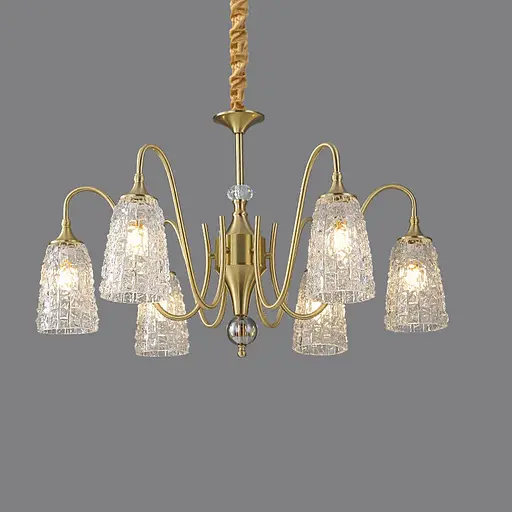 Светодиодная люстра Oрбита 5030 (Золотая) на 6 плафонов - фото 2