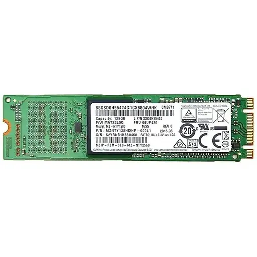 Накопитель SSD Samsung M.2 2280 128GB (MZ-NTY1280) Б/У - фото 1