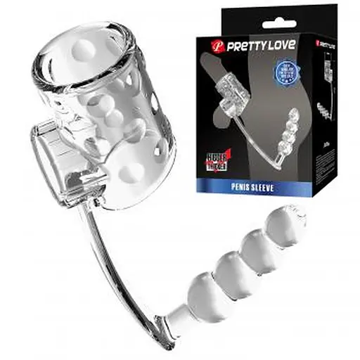 Насадка на пеніс Pretty Love Rilley 18.2 см (прозорий) - фото 7