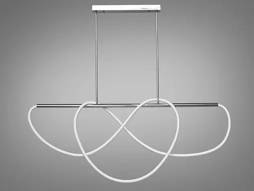 Світлодіодна нова люстра лед для вітальні шланг, 48W, колір хром - фото 1