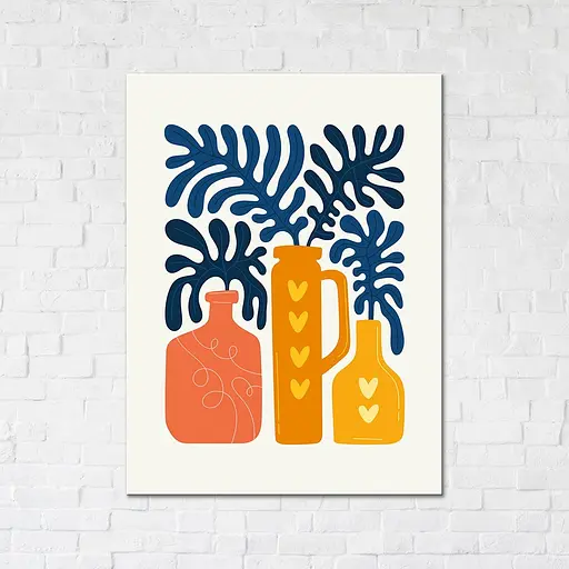 Картина-постер Brushme Абстрактные цветы на холсте 30 x 40 см - фото 1