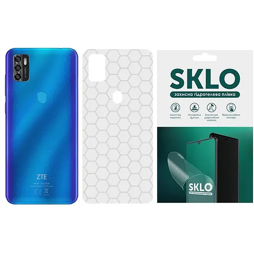 Захисна плівка SKLO Back тил Transp. для ZTE Blade A5 2020 Прозорий / Соты