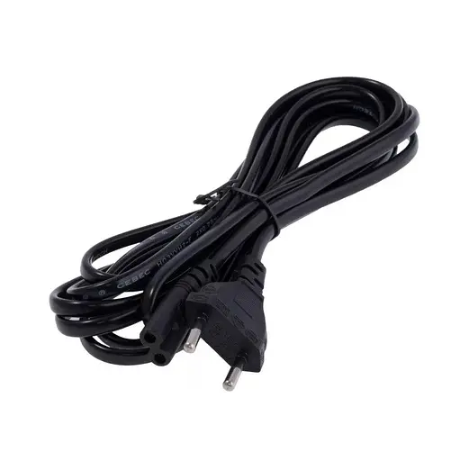 Кабель живлення Atcom С73M Powercord C7 2 pin — CEE7/16 Black 3m - фото 2