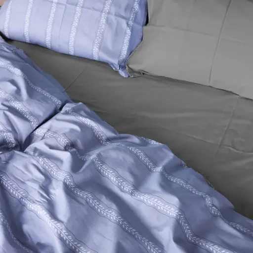 Наволочка MirSon Сатин 22-1378 Silver Vine  50х70 см сіра (2200010476262) - фото 4