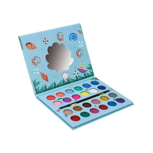 Дитяча палетка тіней для повік Igoodco LK2973, 24 кольори, з пензликом - фото 2