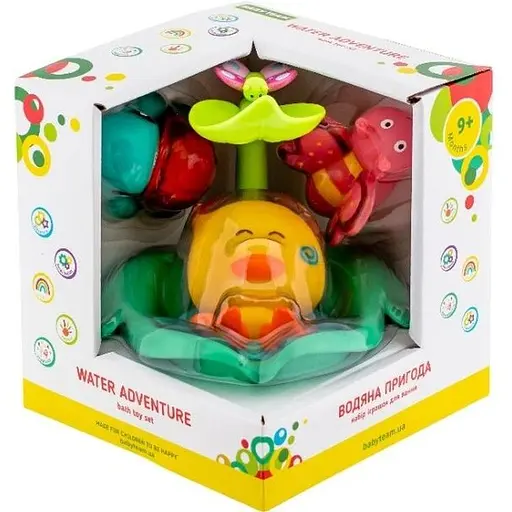 Набор игрушек для ванны Baby Team Водное приключение разноцветный (9036_набор с ракушкой) - фото 1