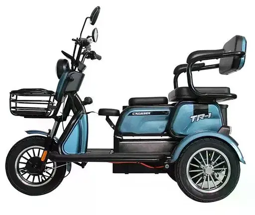 Електроскутер Триколісний Crosser TR1 Pro (1000W, 72V, 20Ah) Синій - фото 2