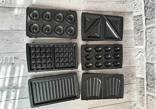 Мультимейкер 6 в 1 Rainberg RB 2276 съемные формы с антипригарным покрытием 2200 Вт - фото 3